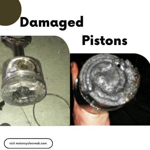 Damaged Pistons Due To Engine Overheating