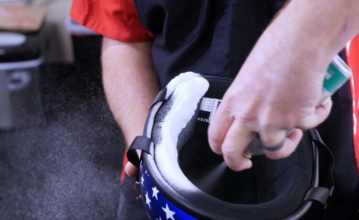 Mild Detergent And Water To Clean Helmet Visor Scratch