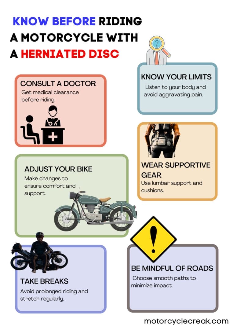Know Before Riding a Motorcycle with a Herniated Disc