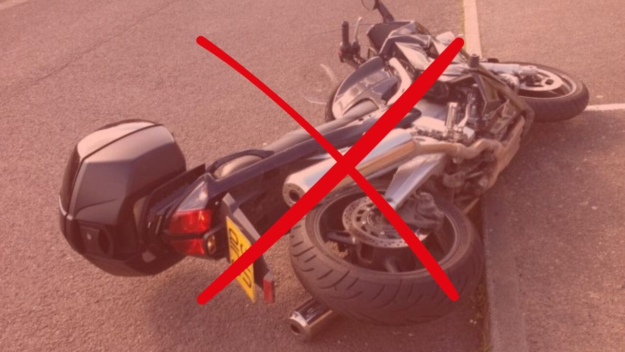 a motorcycle is on the road